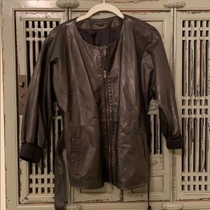 Theory Black Leather Jacket